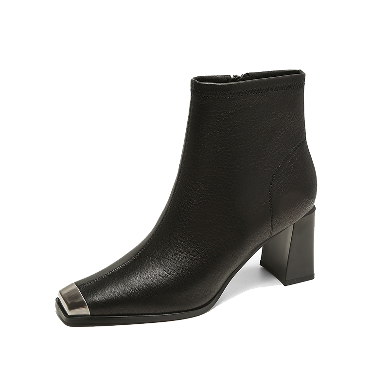BAFFN Sheepskin Ankle Boots 6CM Women's Black