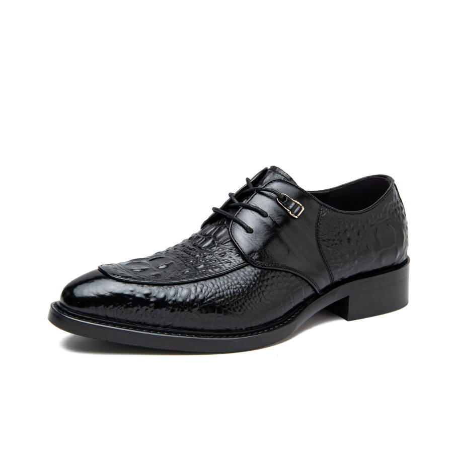 SHUPATE Dress Shoes Men's Low Top Black/Burgundy