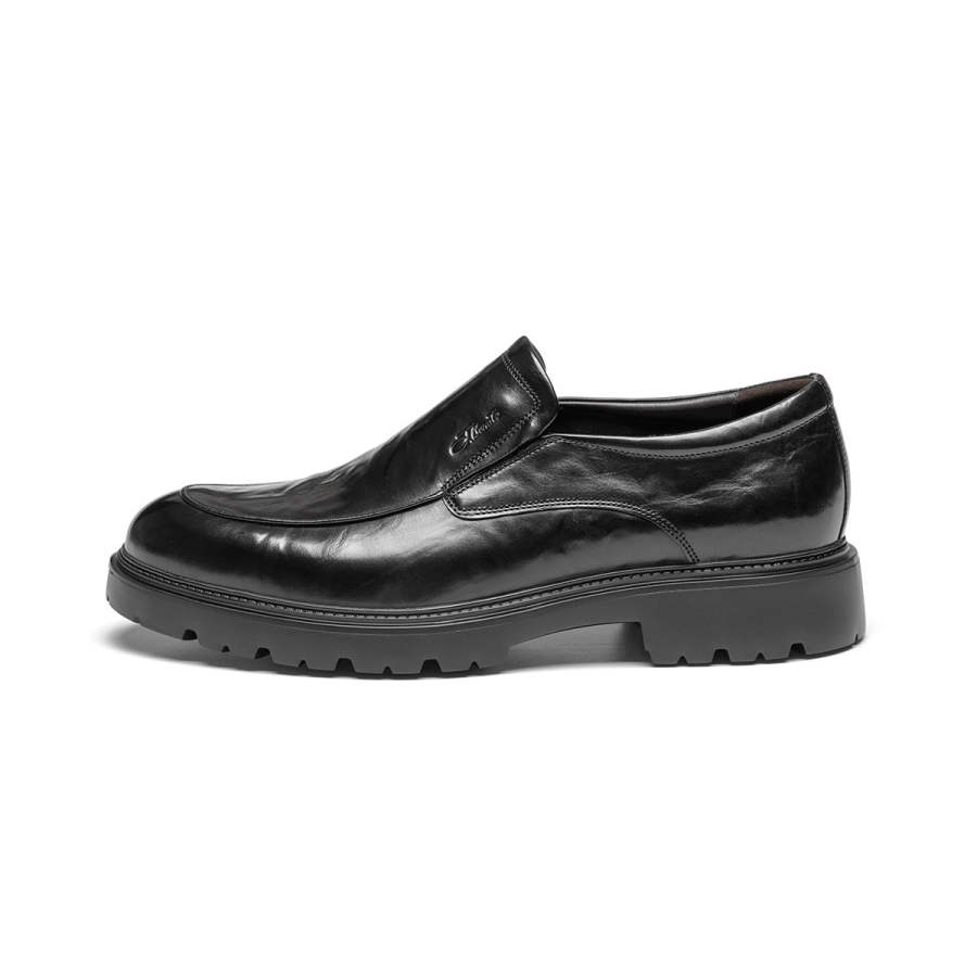 J.BENATO Cow Leather Casual Shoes Men's Black
