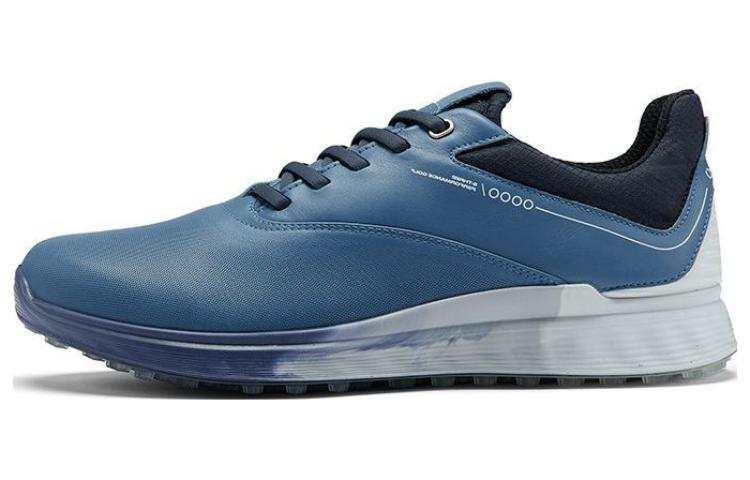 Ecco Golf S3 Cow Leather Low top Sports Casual Shoes Men's Ocean Blue