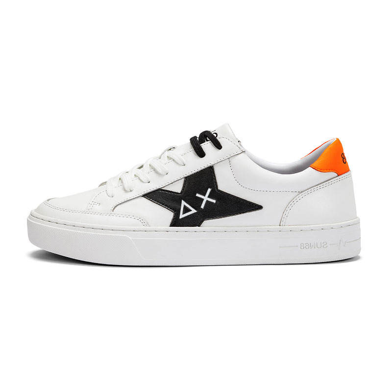 SUN68 Cow Leather Slip Resistant Abrasion Resistant Slip Resistant Abrasion Resistant Low top Skateboard Shoes Men's