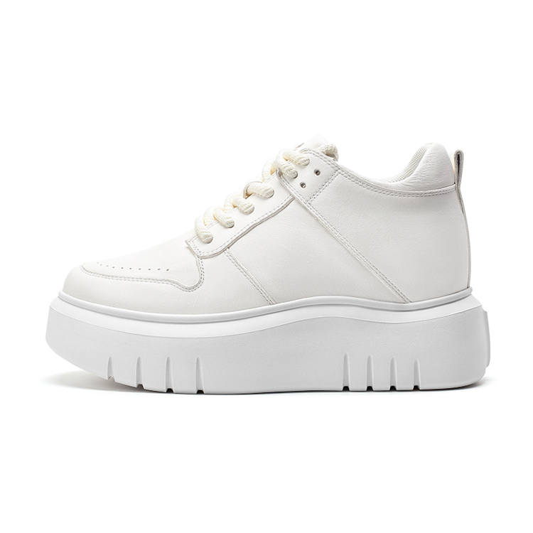 He Jinchang Cow Leather Low top Casual Shoes Women's White