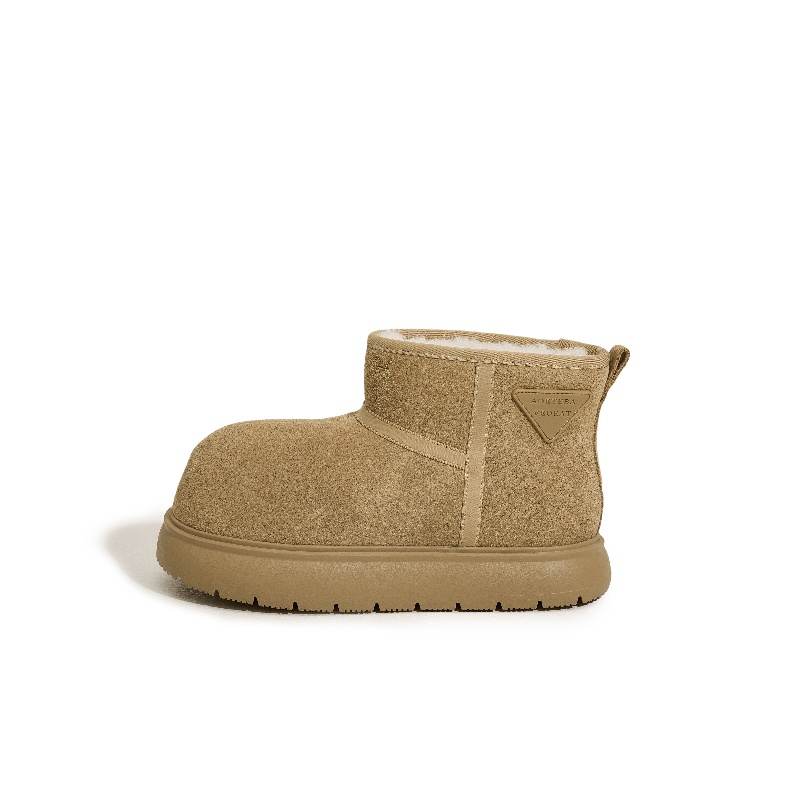 MILANLIANGE Thermal Height Increasing Coverage Thickened And Fleece Lined Versatile Slip on Slip Resistant Puffy Short