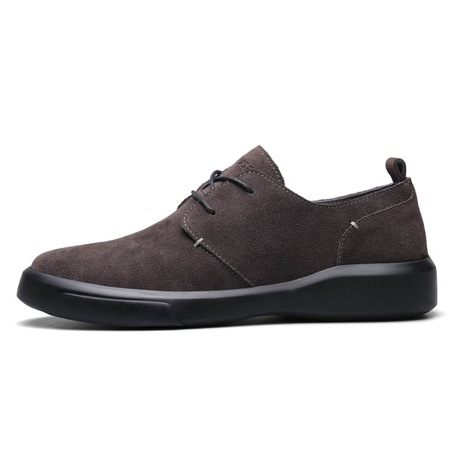 D:FUSE SCANDINAVIA D FUSE SCANDINAVIA Cow Split Leather Casual Shoes Men's Black