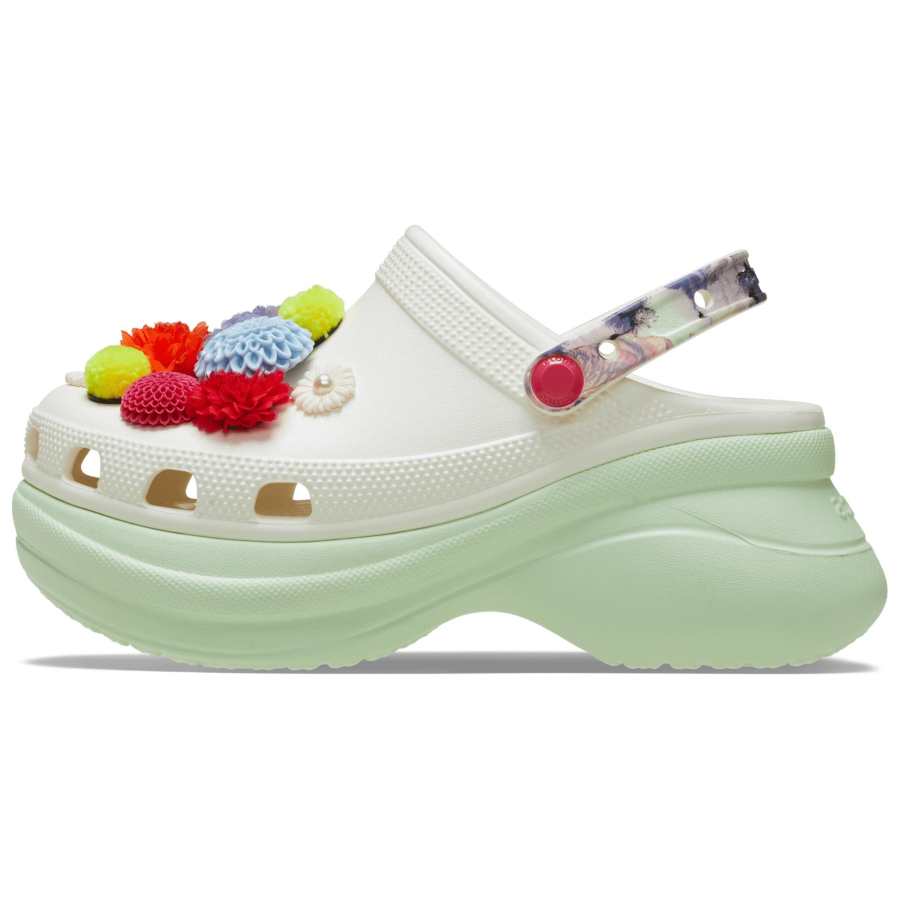 Crocs Bay Wildflower Clog EVA Clogs Women's White Green