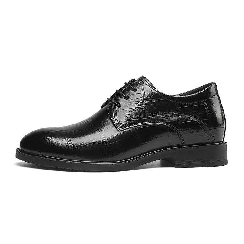 SEPTWOLVES Top Grain Cow Leather Dress Shoes Men's Printed Black HD