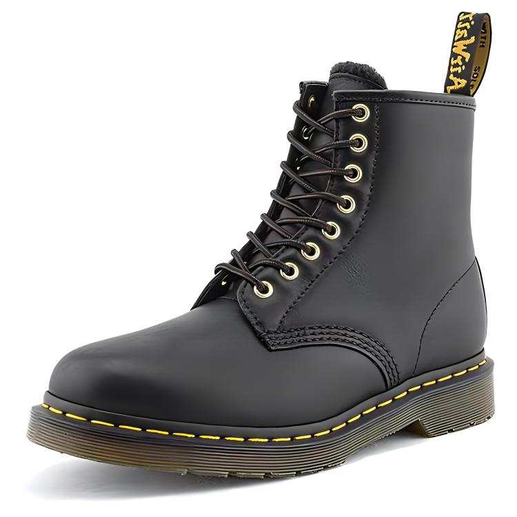 Dr.Martens Dr.Martens Cow Leather Short Combat Boots Unisex Black