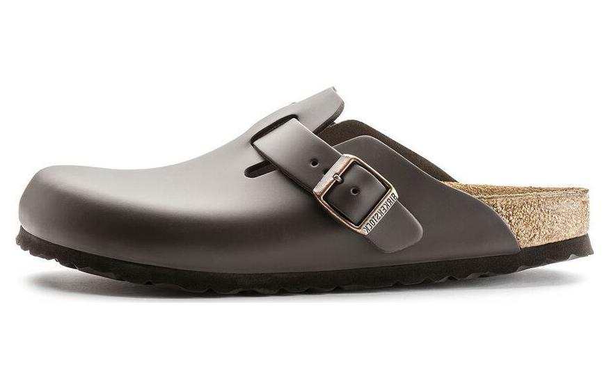 Birkenstock Boston Leather 'Dark Brown'
