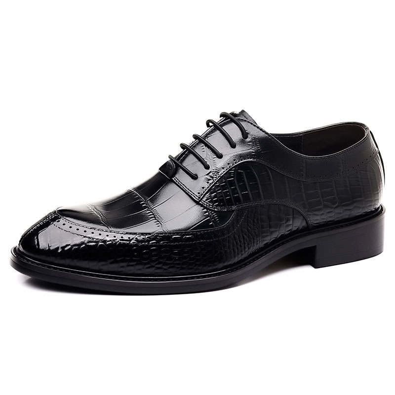 KAQIAODI Cow Leather Dress Shoes Men's