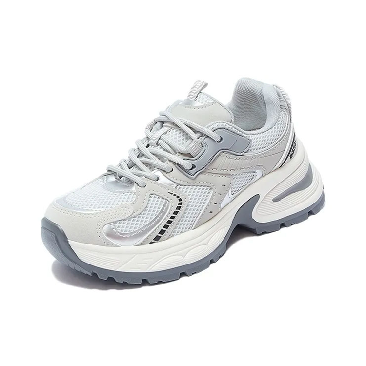 RYAW Pu Breathable Height Increasing Breathable Height Increasing Low top Chunky Sneakers Women's