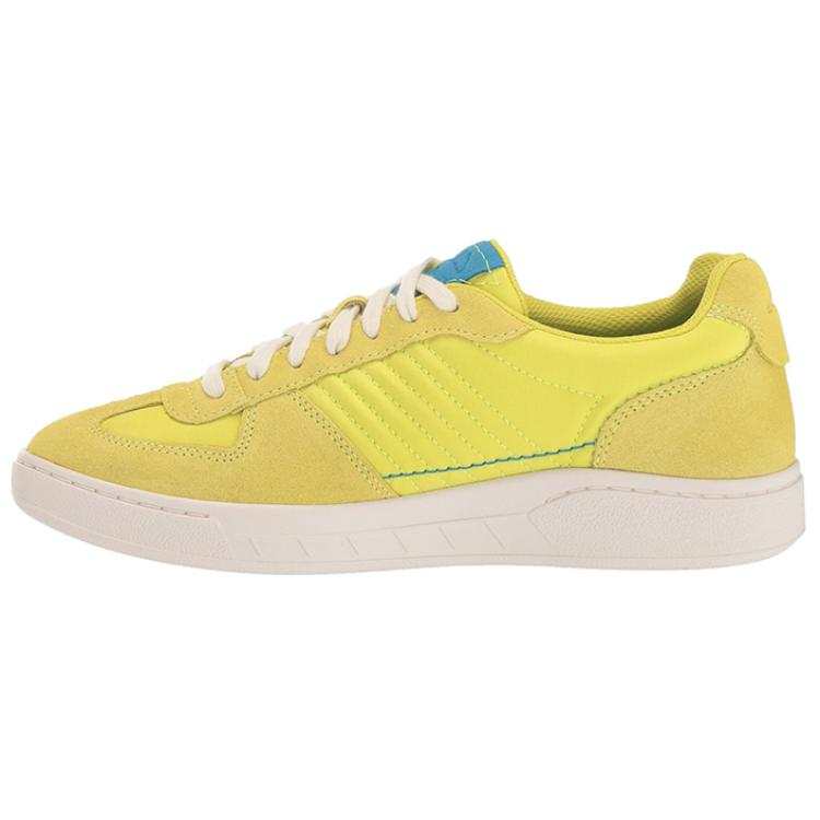 Clarks Cow Split Leather Low top Skateboard Shoes Men's Yellow