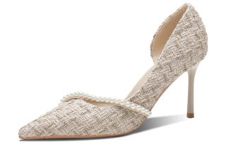 Ainer-cat Ainer cat Slim Heel High Heels 8cm Women's Apricot
