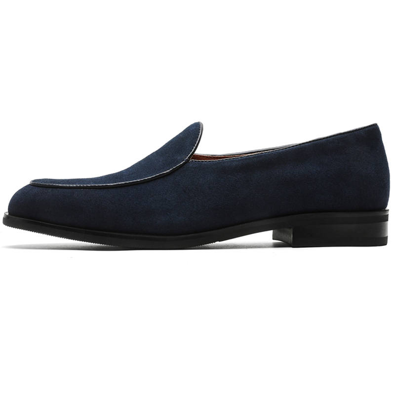 WEISHIBANGWEI WEISHIBANGWEI Cow Suede Loafers Men's Blue