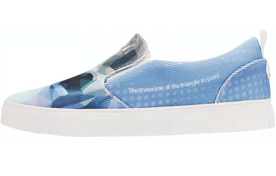 NORVINCY Canvas Low top Stylish Skateboarding Shoes Unisex Bone White Ice Blue