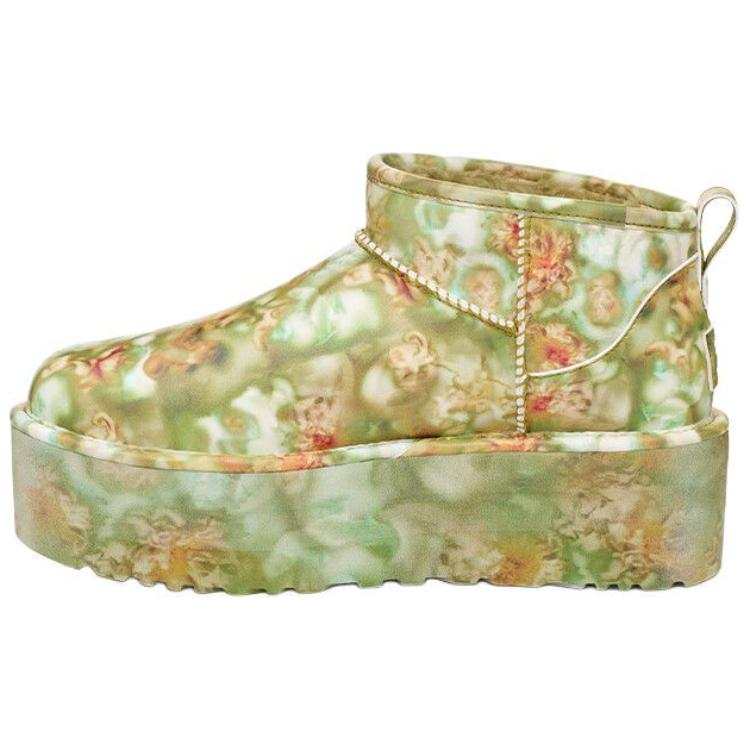 UGG UGG Classic Ultra Mini Platform Boot Collina Strada Green Floral