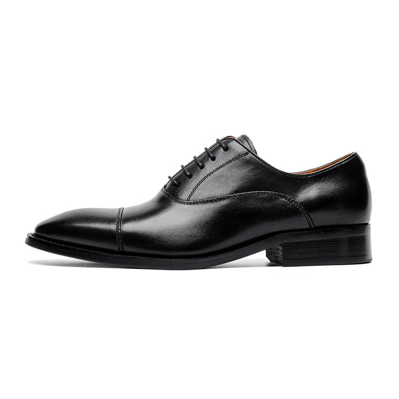 JASONSTAR Oxford Shoes Top Grain Cow Leather Business Commuting Three Piece Dress Shoes Men's