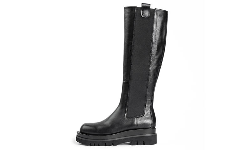 Tony Bianco Becky Top Grain Cow Leather Knee high Boots Women's Black