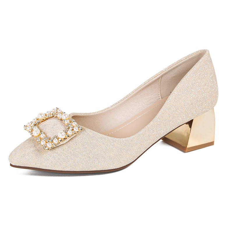 JIUXINGDAO Microfiber Leather Chunky Heel High Heels Women's