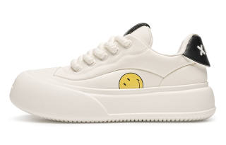 SMILEY Cow Split Leather Low top Casual Shoes Unisex