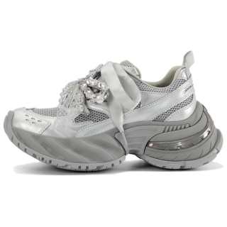 DIBO Cow Leather Slip Resistant Slip Resistant Low top Chunky Sneakers Women's