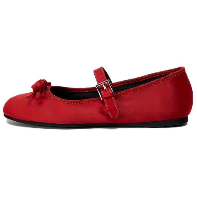 ZARA AO YES x ZARA Polyester Mary Jane Shoes Women's Red