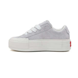 URAKCK Slip Resistant Abrasion Resistant Slip Resistant Abrasion Resistant Low top Skateboard Shoes Women's White Gray