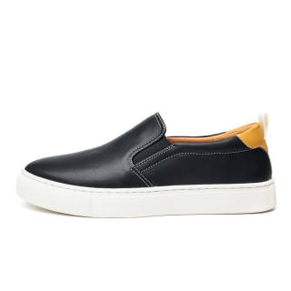 FED Top Grain Cow Leather Height Increasing Abrasion Resistant Breathable Slip Resistant Low top Skateboard Shoes Men's