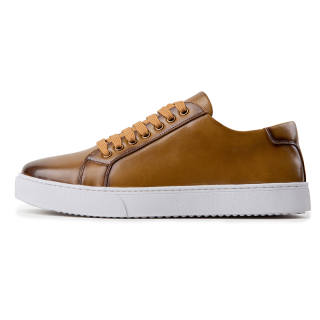 JUMP&FISH Cow Split Leather Low top Skateboard Shoes Men's
