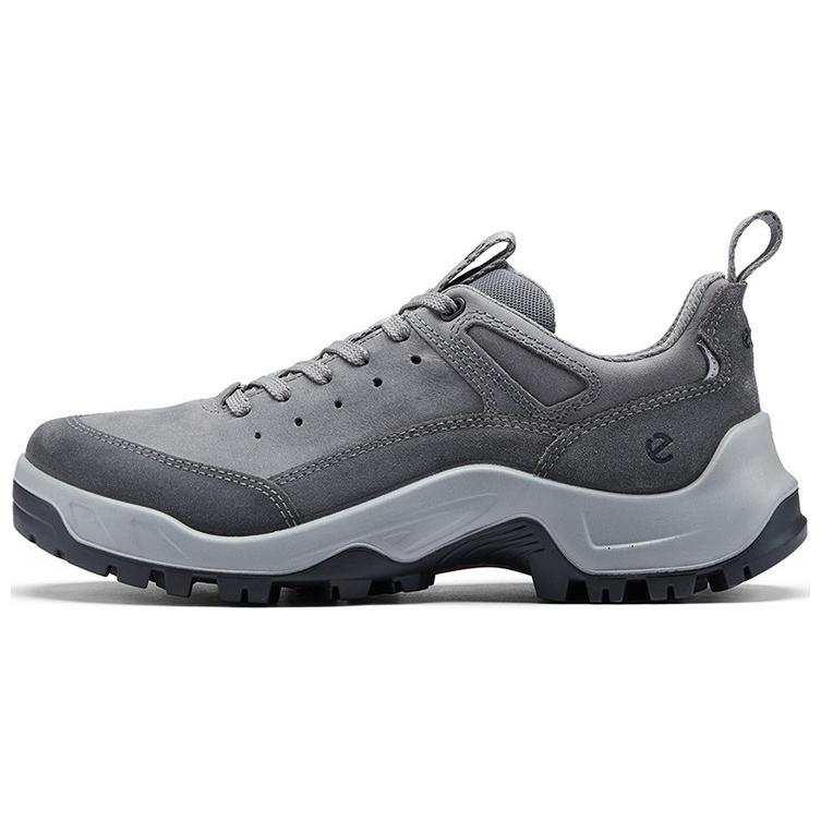 Ecco Cow Leather Low top Casual Shoes Men's Gray