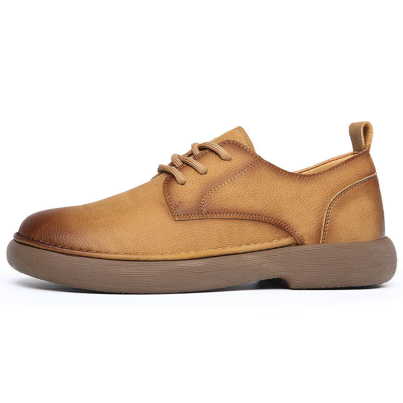 XIAOTOULANG Microfiber Leather Casual Shoes Men's Yellow