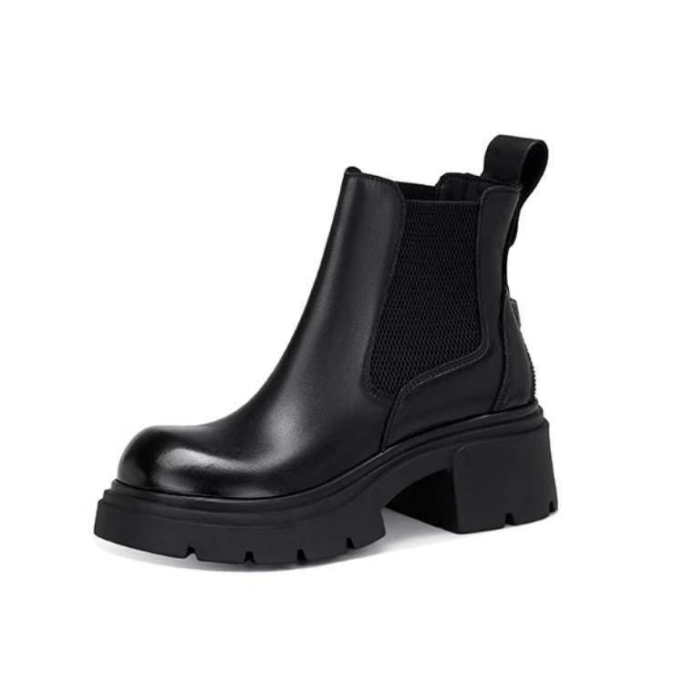 JESSICA SOPHIA Top Grain Cow Leather 11cm Chelsea Boots Women's