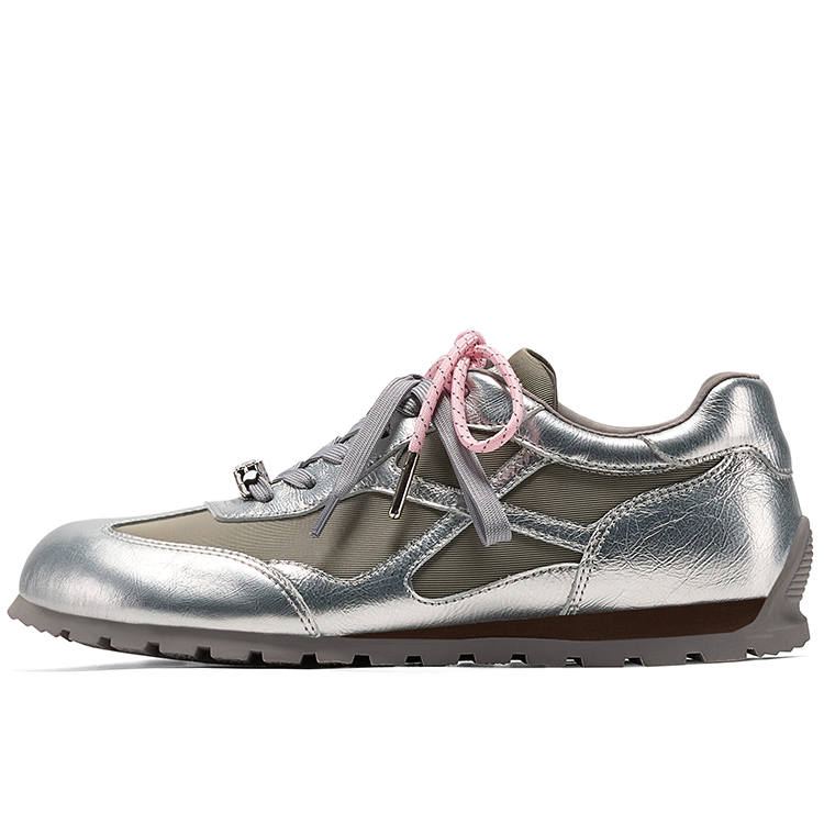 GG-CC GG CC Outdoor Cortez Shoes Low top Platform T Head German Army Trainers Casual Shoes Women's Silver
