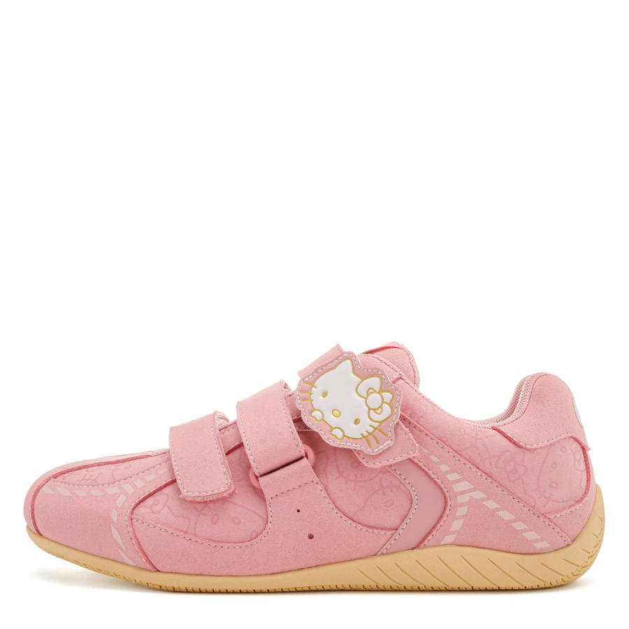 Sanrio x Hello Kitty Hook and loop Fashion Trend Lightweight Height Increasing Low top Skateboard Shoes Women's