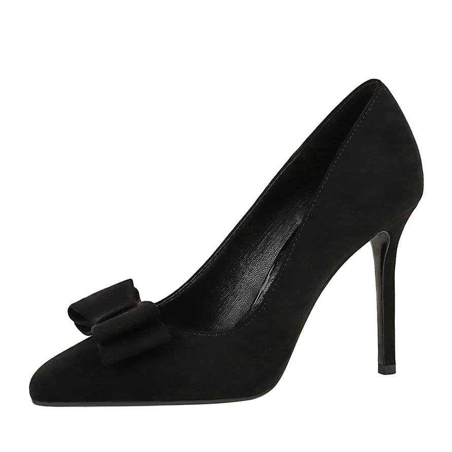 YAFEI XUANYU Suede Slim Heel High Heels 10cm Women's