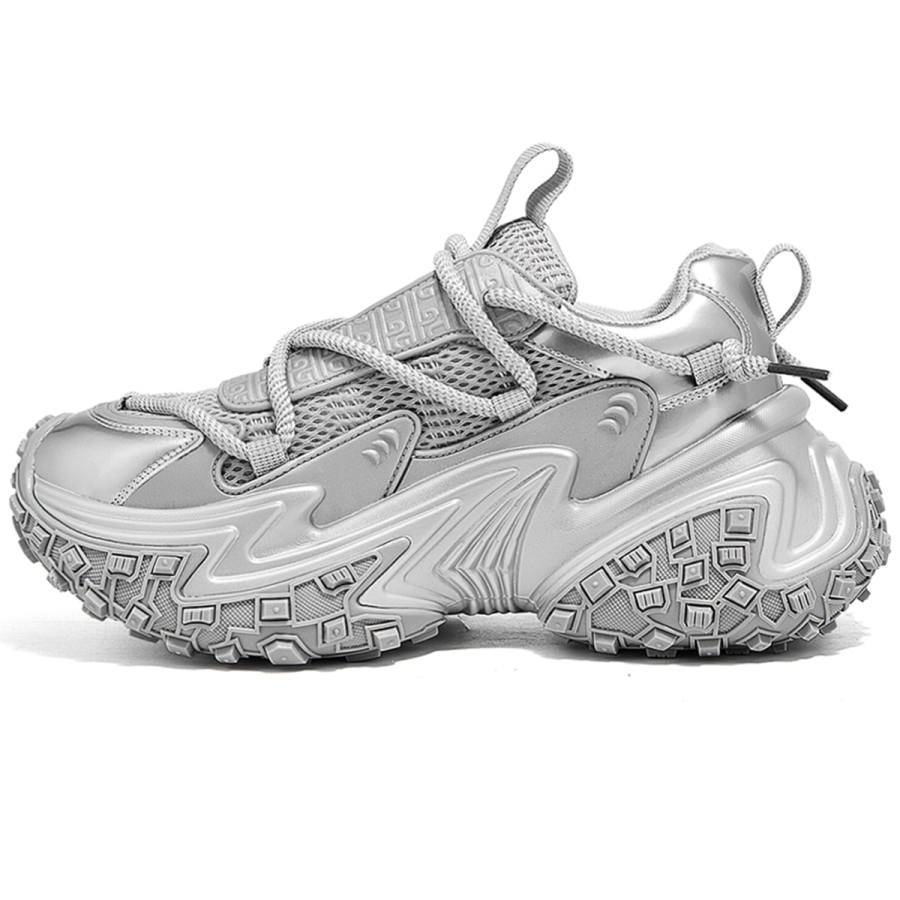 D:FUSE SCANDINAVIA D FUSE SCANDINAVIA Low top Chunky Sneakers Unisex Gray/Silver Box