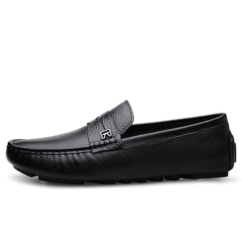 CKVUSAMG Top Grain Cow Leather Abrasion Resistant Slip Resistant Abrasion Resistant Slip Resistant Low top Casual Shoes