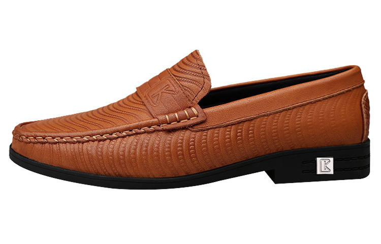 CKVUSAMG Top Grain Cow Leather Loafers Unisex