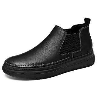 Laoks Cow Split Leather Short Chelsea Boots Men's