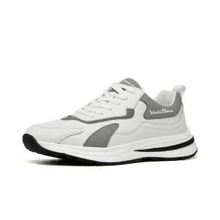 VICKI BROWN Cow Leather Men's Casual Shoes Men's Gray