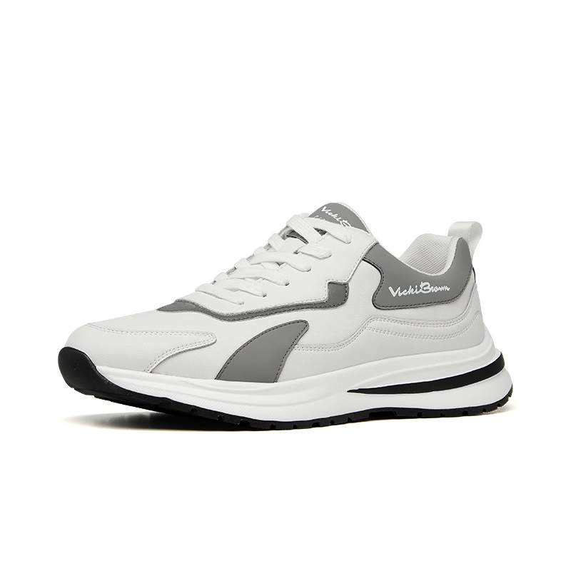 VICKI BROWN Cow Leather Men's Casual Shoes Men's Gray