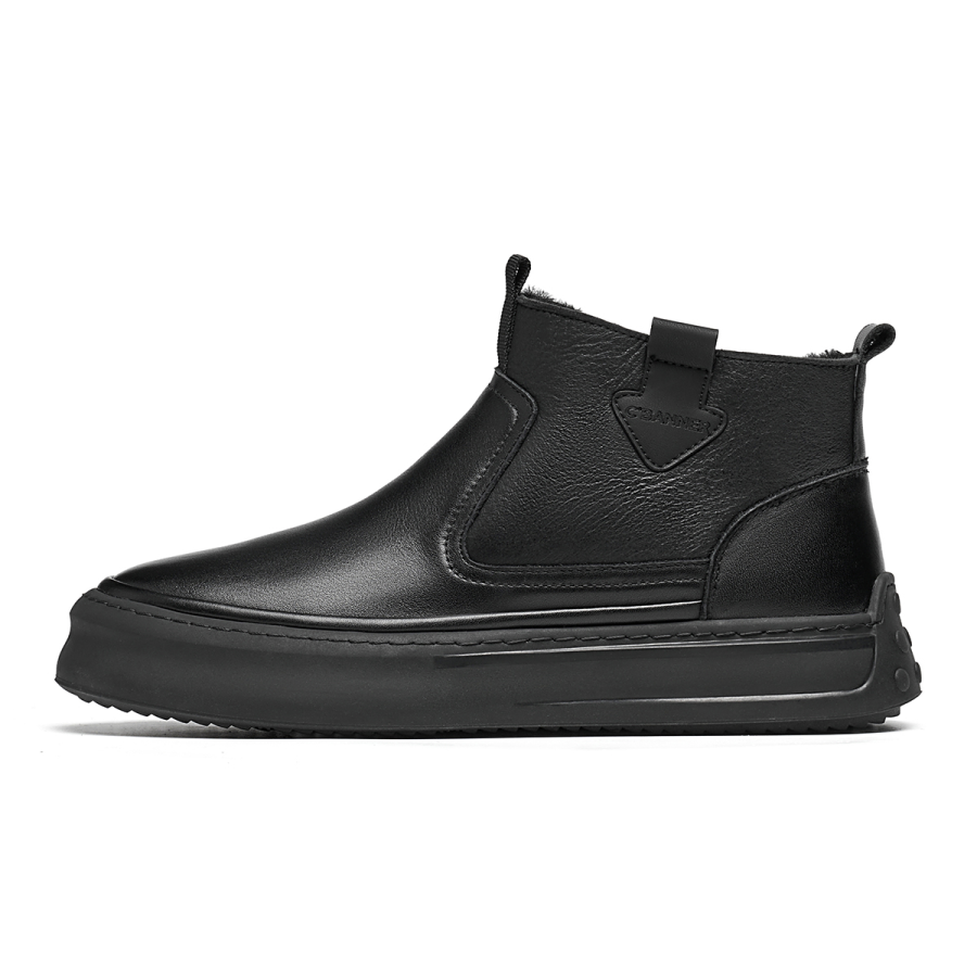 C°BANNER C°BANNER Top Grain Cow Leather Snow Boots Men's Black