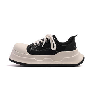 FOND&BERYL Chunky Shoes Cow Leather Breathable Skateboard Shoes Women's