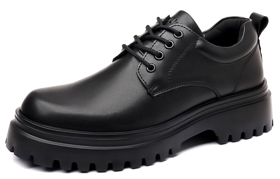 Mulinsen Derby Shoes Artificial Leather Men's Casual Shoes Men's Black