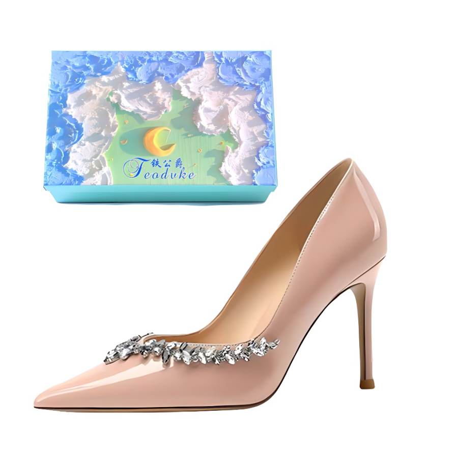 Feo Dvke Microfiber Leather Slim Heel High Heels 7cm 9cm Women's Gift Box Set
