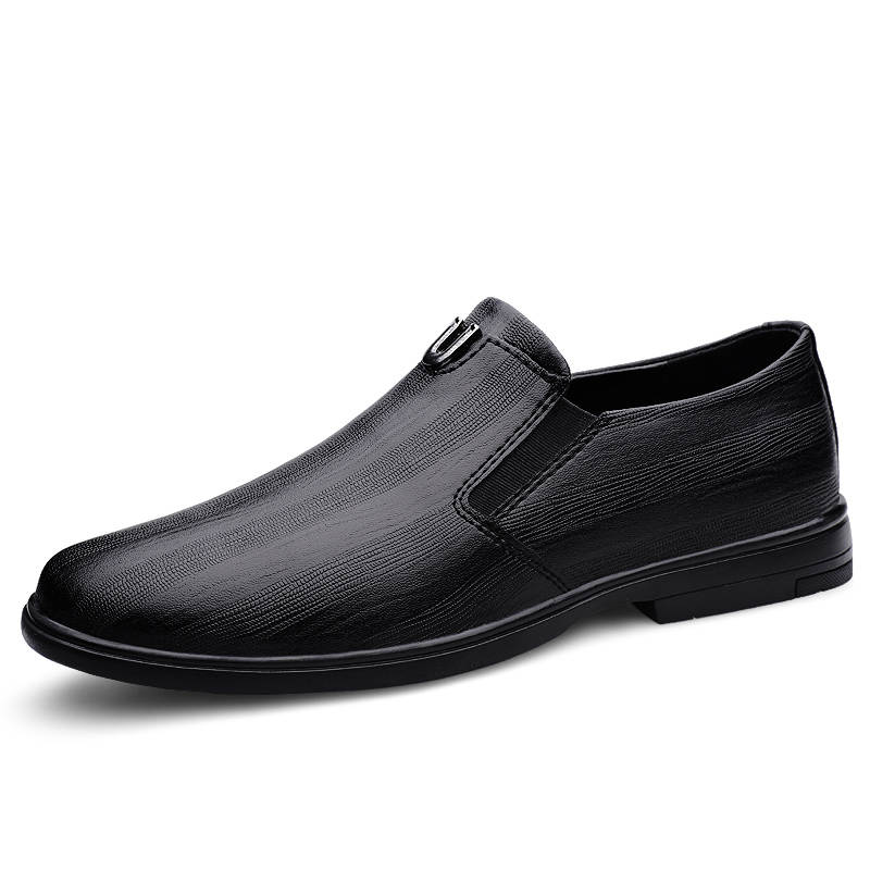 CITONGXIANSHENG Cow Split Leather Dress Shoes Men's Black