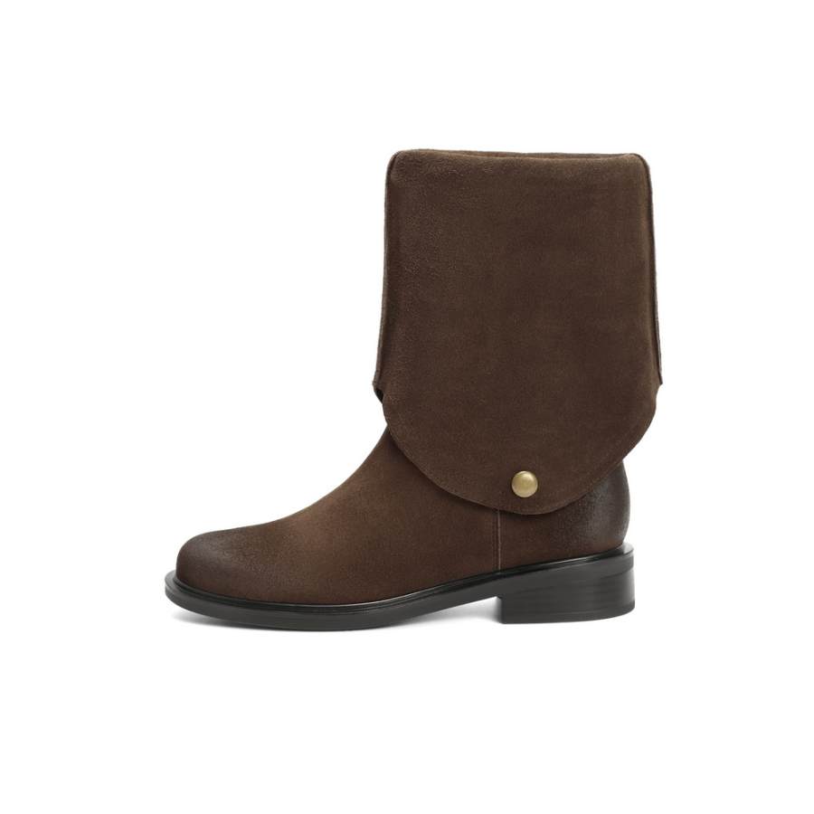 BELLE BELLE Cow Split Leather Ankle Boots 3.5cm Women's