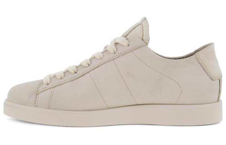 Ecco Ecco Leather Low top Skateboard Shoes Women's Ecru
