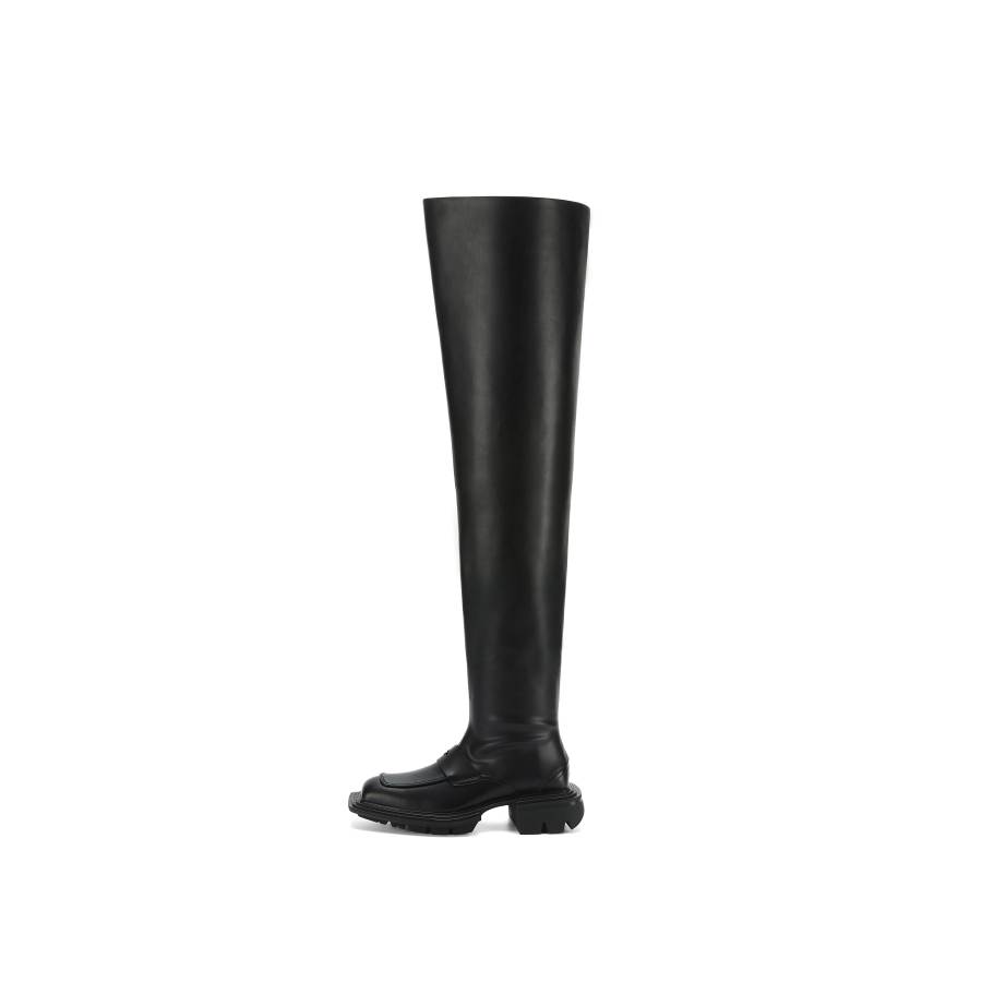 Untitlab Pu Over the knee Boots Unisex Black