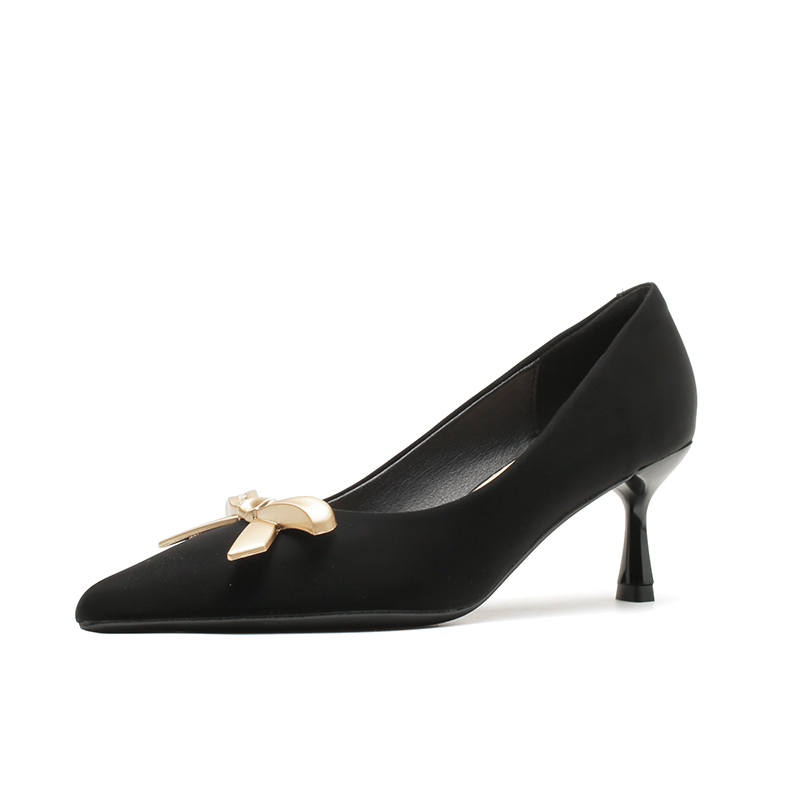 YAFEI XUANYU Microfiber Leather Slim Heel High Heels 6CM Women's