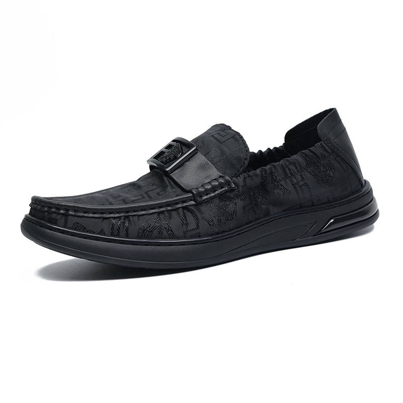 SENJIALUO Denim Casual Shoes Men's Black
